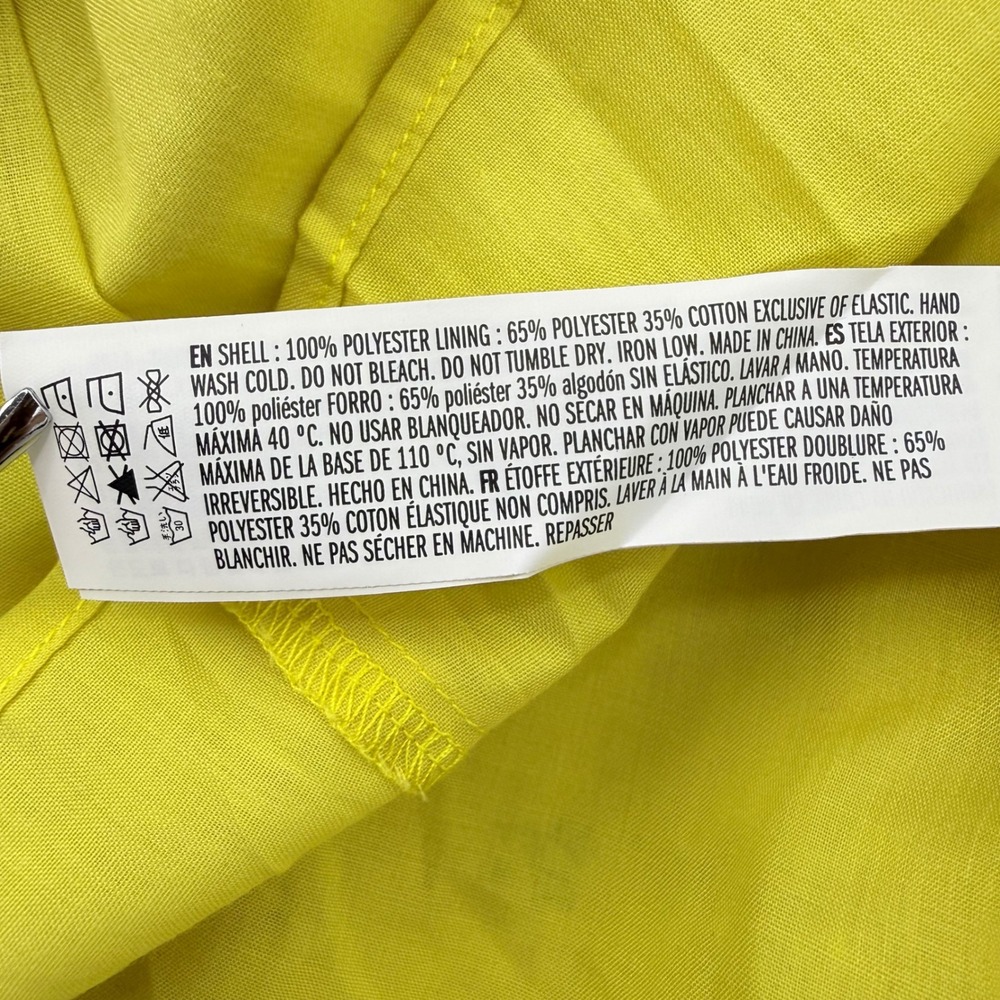 English Factory Floral Mini Dress Yellow Smocked Ruffle Sleeve Tiered M Babydoll - Picture 5 of 10